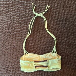 Lululemon Tie Neck Halter Bra Mint & Navy Size 4